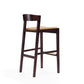 Manhattan Comfort Klismos 41"H Camel & Dark Walnut Beech Wood Barstool