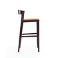 Manhattan Comfort Klismos 41"H Camel & Dark Walnut Beech Wood Barstool