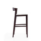 Manhattan Comfort Klismos 41"H Ivory & Dark Walnut Beech Wood Barstool