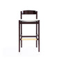 Manhattan Comfort Klismos 41"H Ivory & Dark Walnut Beech Wood Barstool