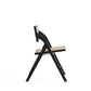 Manhattan Comfort Lambinet Black & Natural Cane Folding Dining Chairs In A Set Of 2
