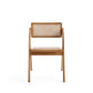 Manhattan Comfort Lambinet Nature Cane Folding Dining Chairs In A Set Of 2