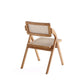 Manhattan Comfort Lambinet Nature Cane Folding Dining Chairs In A Set Of 4