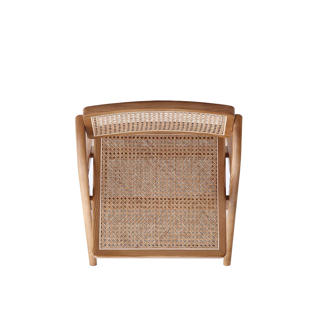 Manhattan Comfort Lambinet Nature Cane Folding Dining Chairs In A Set Of 4