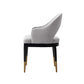 Manhattan Comfort Light Gray Modern Carrington Velvet Dining Armchair