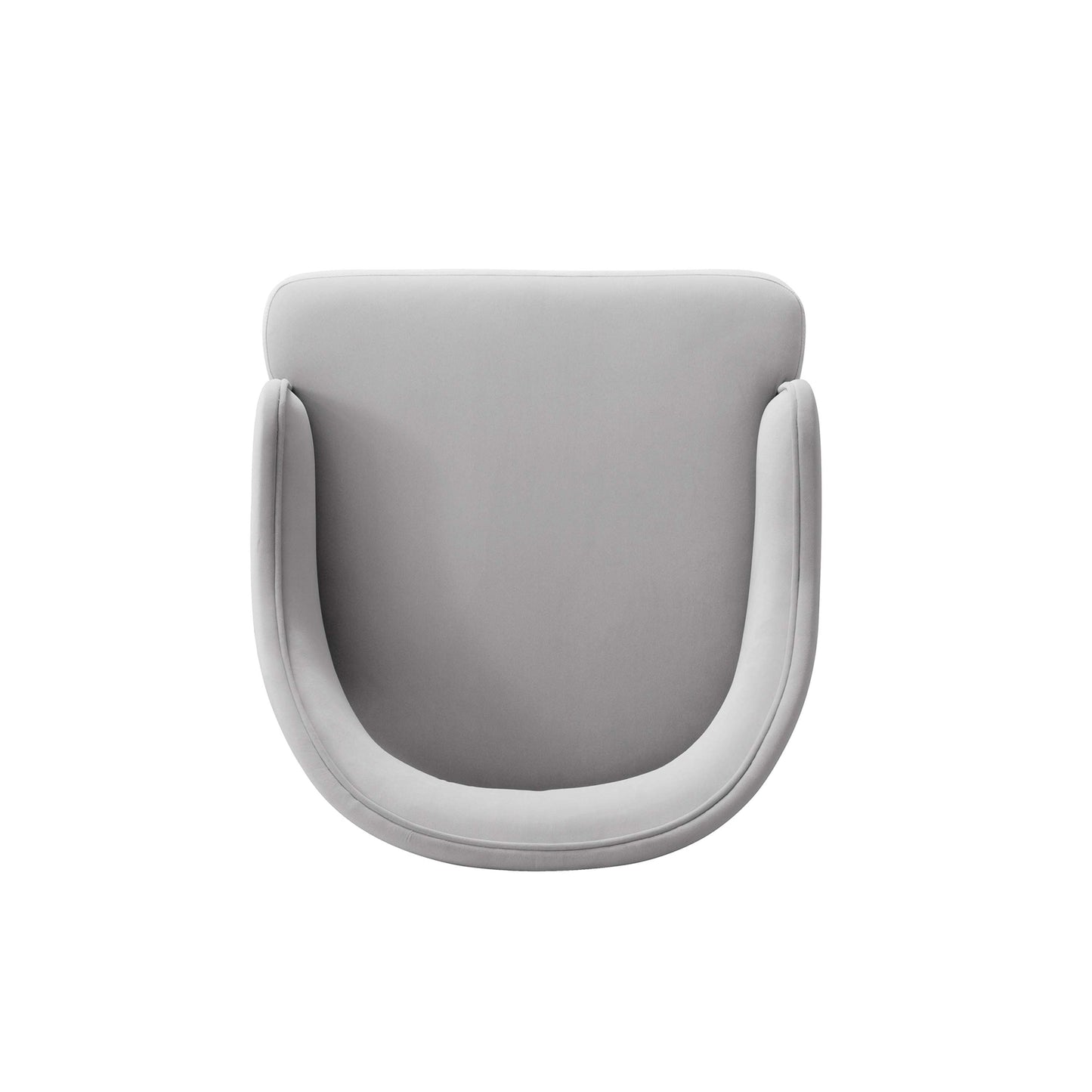 Manhattan Comfort Light Gray Modern Carrington Velvet Dining Armchair
