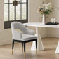 Manhattan Comfort Light Gray Modern Carrington Velvet Dining Armchair In A Set Of 2