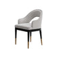 Manhattan Comfort Light Gray Modern Carrington Velvet Dining Armchair In A Set Of 2