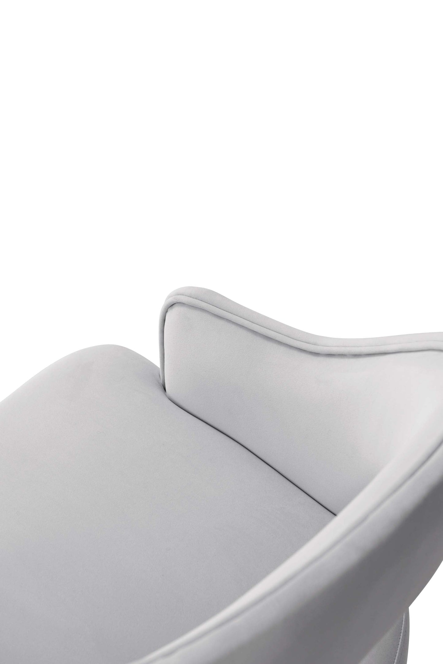 Manhattan Comfort Light Gray Modern Carrington Velvet Dining Armchair In A Set Of 2