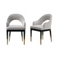 Manhattan Comfort Light Gray Modern Carrington Velvet Dining Armchair In A Set Of 2