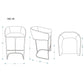 Manhattan Comfort Louvre 40"H Gray & Black Stainless Steel Barstool