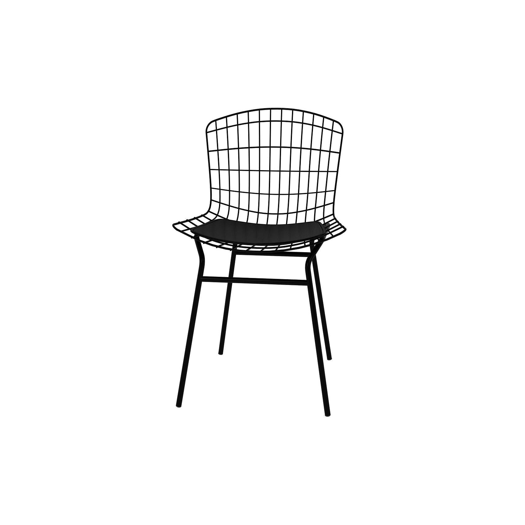 Manhattan Comfort Madeline 2-Piece Chair With Seat Cushion In Black
