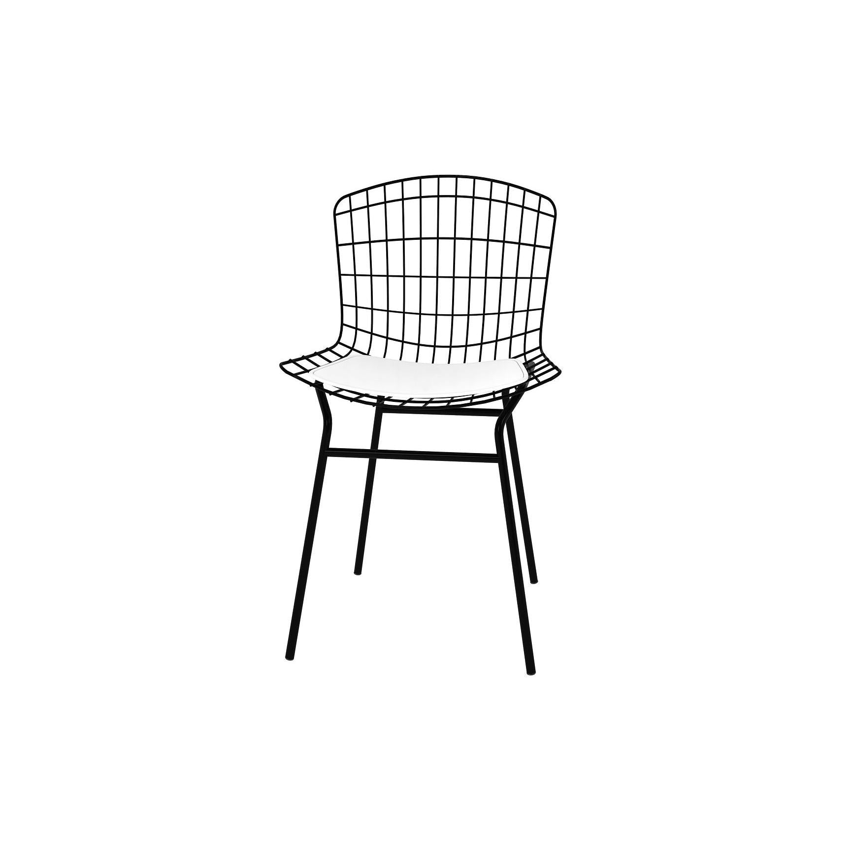 Manhattan Comfort Madeline 2-Piece Chair With Seat Cushion In Black & White