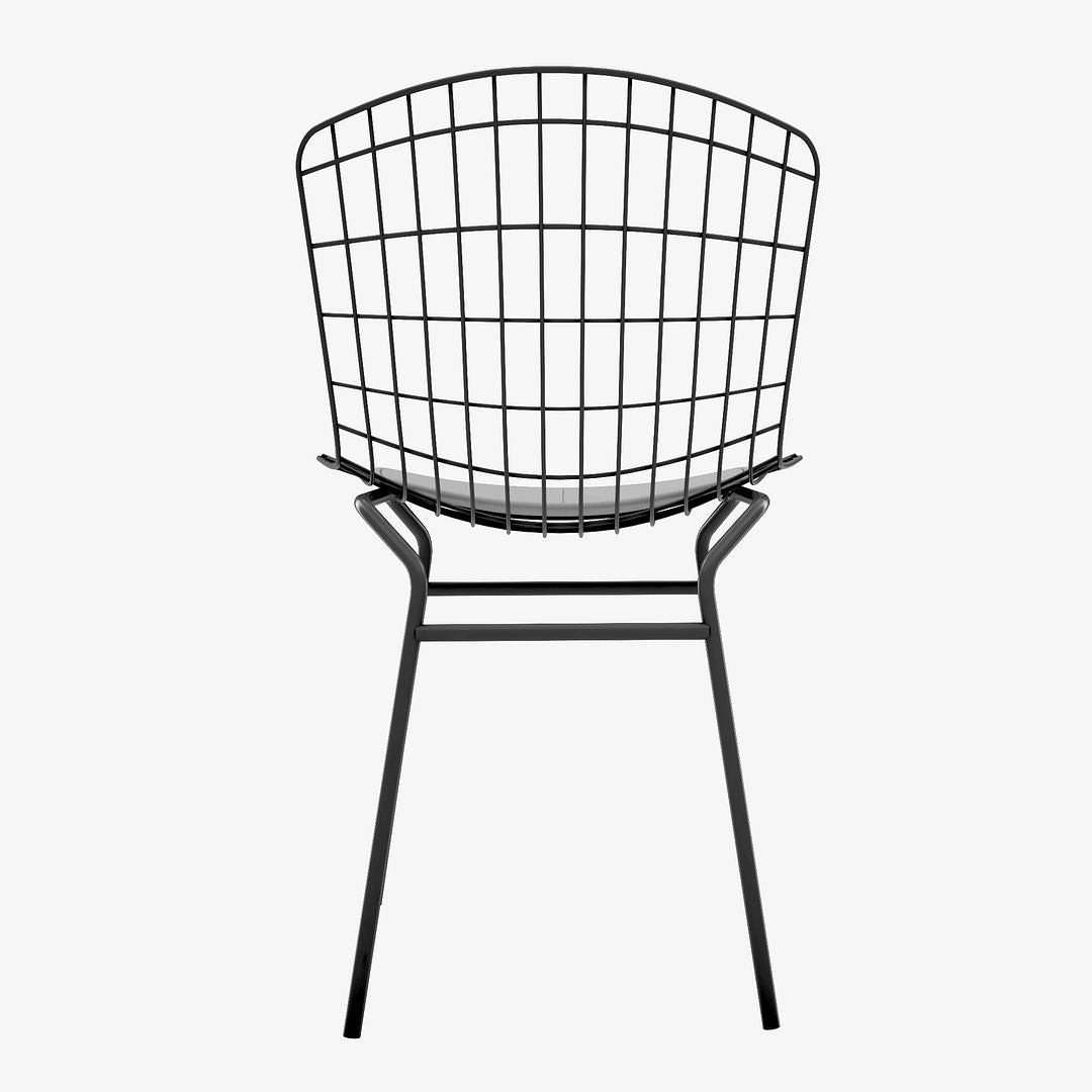Manhattan Comfort Madeline 2-Piece Chair With Seat Cushion In Black & White