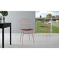 Manhattan Comfort Madeline 2-Piece Chair With Seat Cushion In Rose Pink Gold & Black