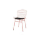 Manhattan Comfort Madeline 2-Piece Chair With Seat Cushion In Rose Pink Gold & Black