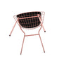 Manhattan Comfort Madeline 2-Piece Chair With Seat Cushion In Rose Pink Gold & Black
