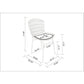 Manhattan Comfort Madeline 2-Piece Chair With Seat Cushion In Rose Pink Gold & Black