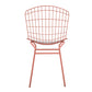 Manhattan Comfort Madeline 2-Piece Chair With Seat Cushion In Rose Pink Gold & White