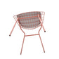Manhattan Comfort Madeline 2-Piece Chair With Seat Cushion In Rose Pink Gold & White