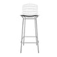 Manhattan Comfort Madeline 42" Barstool In Silver & Black