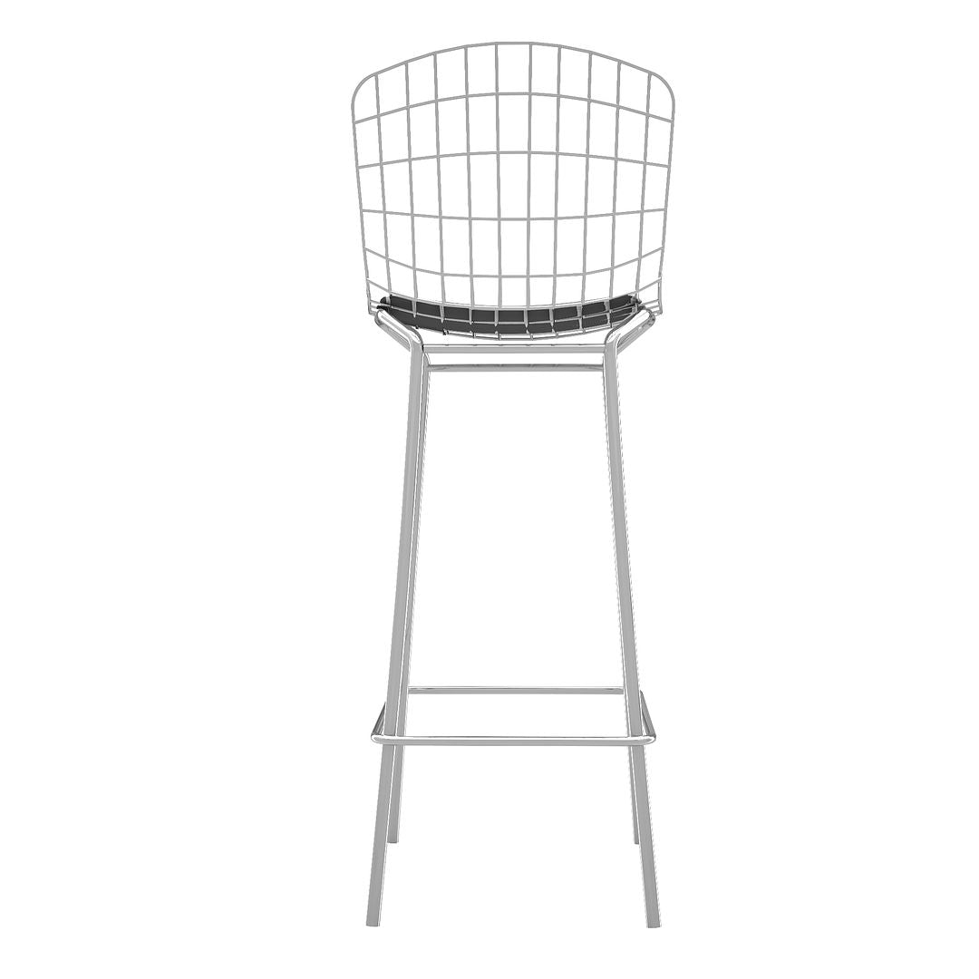 Manhattan Comfort Madeline 42" Barstool Set Of 2 In Silver & Black