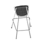 Manhattan Comfort Madeline 42" Barstool Set Of 2 In Silver & Black
