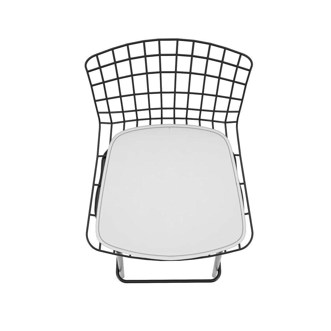 Manhattan Comfort Madeline 42" Barstool, Set Of 2 With Seat Cushion In Black & White