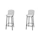 Manhattan Comfort Madeline 42" Barstool, Set Of 2 With Seat Cushion In Black & White