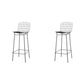 Manhattan Comfort Madeline 42" Barstool Set Of 2 With Seat Cushion In Charcoal Gray & Black