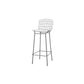 Manhattan Comfort Madeline 42" Barstool Set Of 2 With Seat Cushion In Charcoal Gray & White