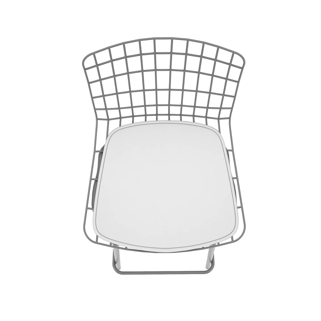 Manhattan Comfort Madeline 42" Barstool Set Of 2 With Seat Cushion In Charcoal Gray & White