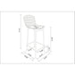 Manhattan Comfort Madeline 42" Barstool Set Of 2 With Seat Cushion In Charcoal Gray & White