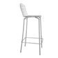 Manhattan Comfort Madeline 42" Barstool Set Of 3 In Silver & White