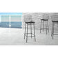 Manhattan Comfort Madeline 42" Barstool Set Of 3 With Seat Cushion In Black