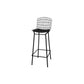 Manhattan Comfort Madeline 42" Barstool Set Of 3 With Seat Cushion In Black