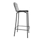 Manhattan Comfort Madeline 42" Barstool Set Of 3 With Seat Cushion In Black