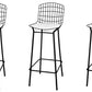 Manhattan Comfort Madeline 42" Barstool Set Of 3 With Seat Cushion In Black & White