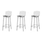 Manhattan Comfort Madeline 42" Barstool Set Of 3 With Seat Cushion In Charcoal Gray & Black