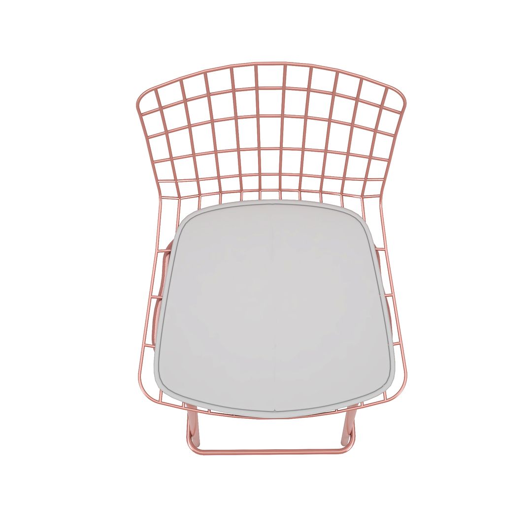 Manhattan Comfort Madeline 42" Barstool Set Of 3 With Seat Cushion In Rose Pink Gold & White