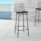 Manhattan Comfort Madeline 42" Barstool With Seat Cushion In Black