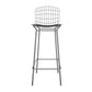 Manhattan Comfort Madeline 42" Barstool With Seat Cushion In Charcoal Gray & Black