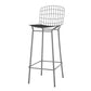 Manhattan Comfort Madeline 42" Barstool With Seat Cushion In Charcoal Gray & Black