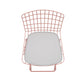 Manhattan Comfort Madeline 42" Barstool With Seat Cushion In Rose Pink Gold & White