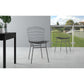 Manhattan Comfort Madeline Chair With Seat Cushion In Charcoal Gray & Black
