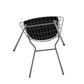Manhattan Comfort Madeline Chair With Seat Cushion In Charcoal Gray & Black