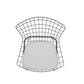 Manhattan Comfort Madeline Chair With Seat Cushion In Charcoal Gray & White