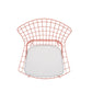 Manhattan Comfort Madeline Chair With Seat Cushion In Rose Pink Gold & White