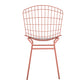 Manhattan Comfort Madeline Chair With Seat Cushion In Rose Pink Gold & White