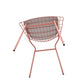 Manhattan Comfort Madeline Chair With Seat Cushion In Rose Pink Gold & White
